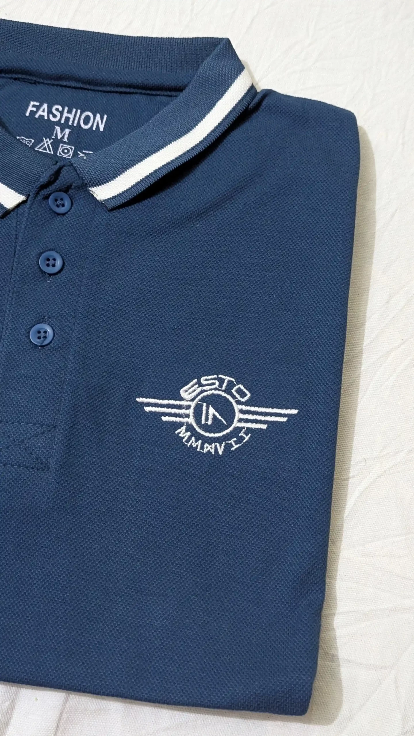 Pack of Four Stylish Embroidered Polo T-Shirts - Image 5