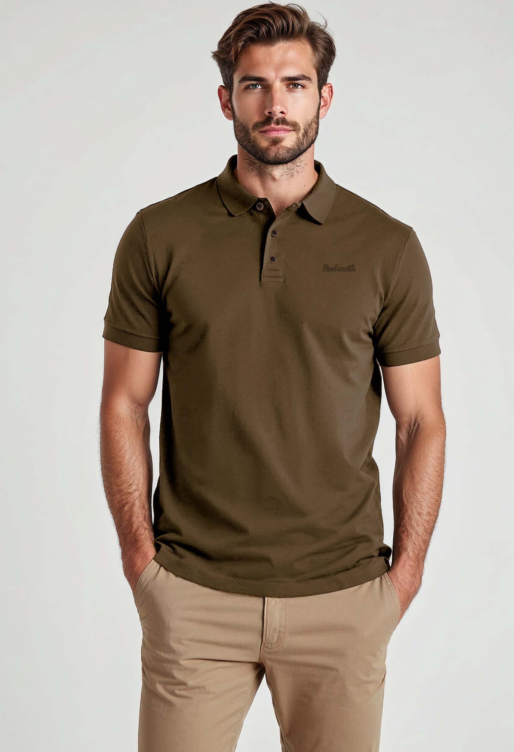 Stylish Brown Polo Shirt for Men – Timeless Elegance