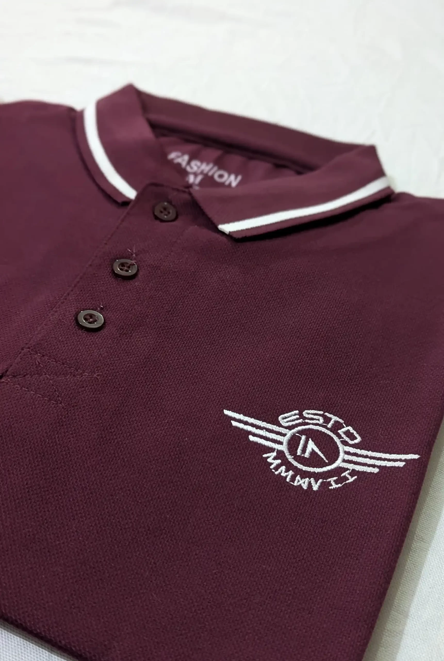 Maroon Polo Shirt – Men’s Polo - Image 2